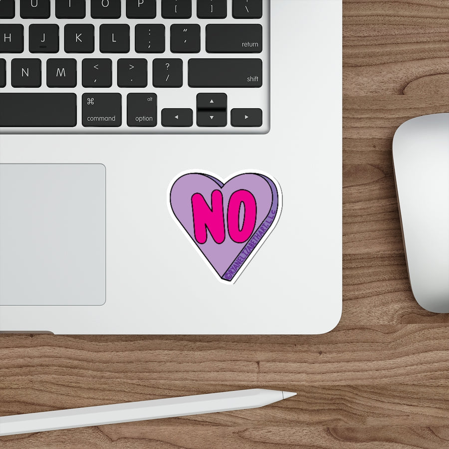 No Candy Heart Sticker