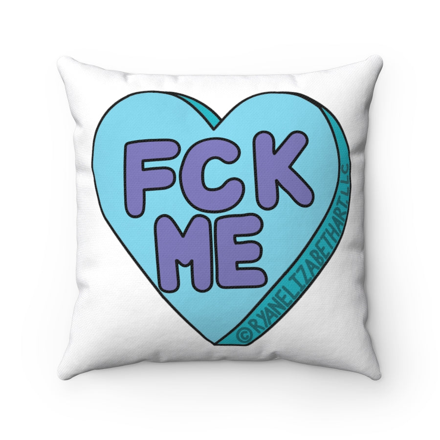 Fck Me Candy Heart Throw Pillow