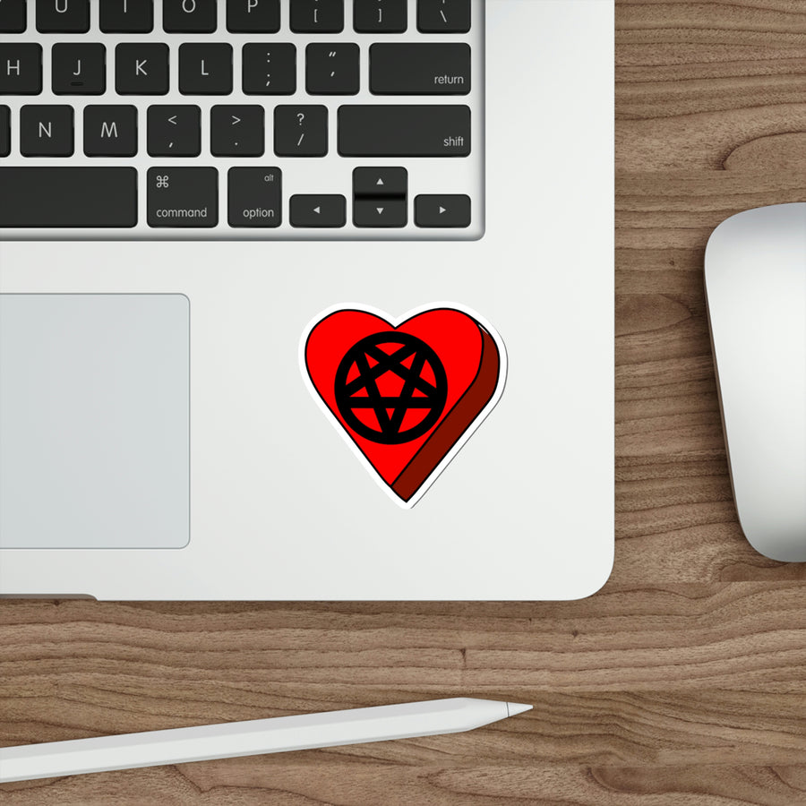 Pentagram Candy Heart Stickers