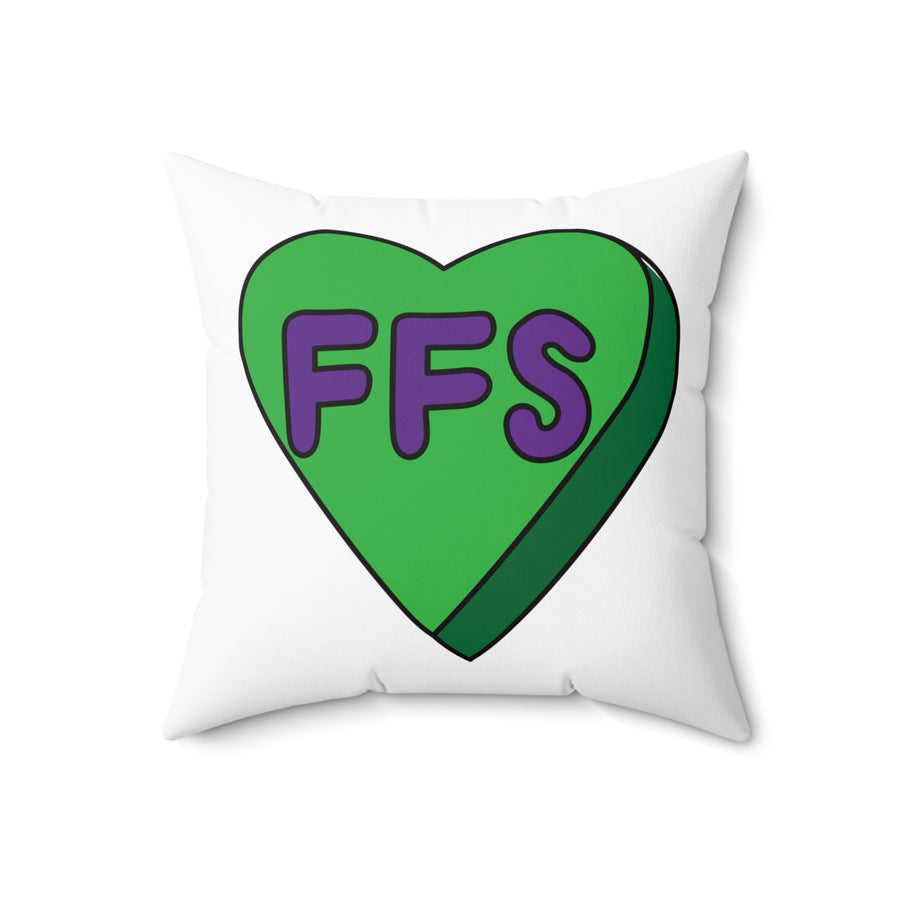 FFS Candy Heart Throw Pillow