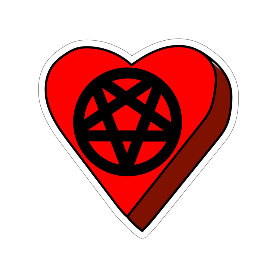 Pentagram Candy Heart Stickers