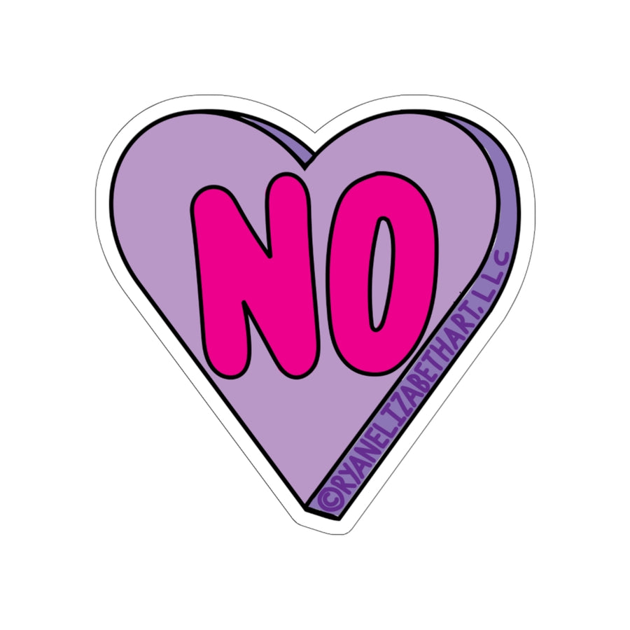 No Candy Heart Sticker