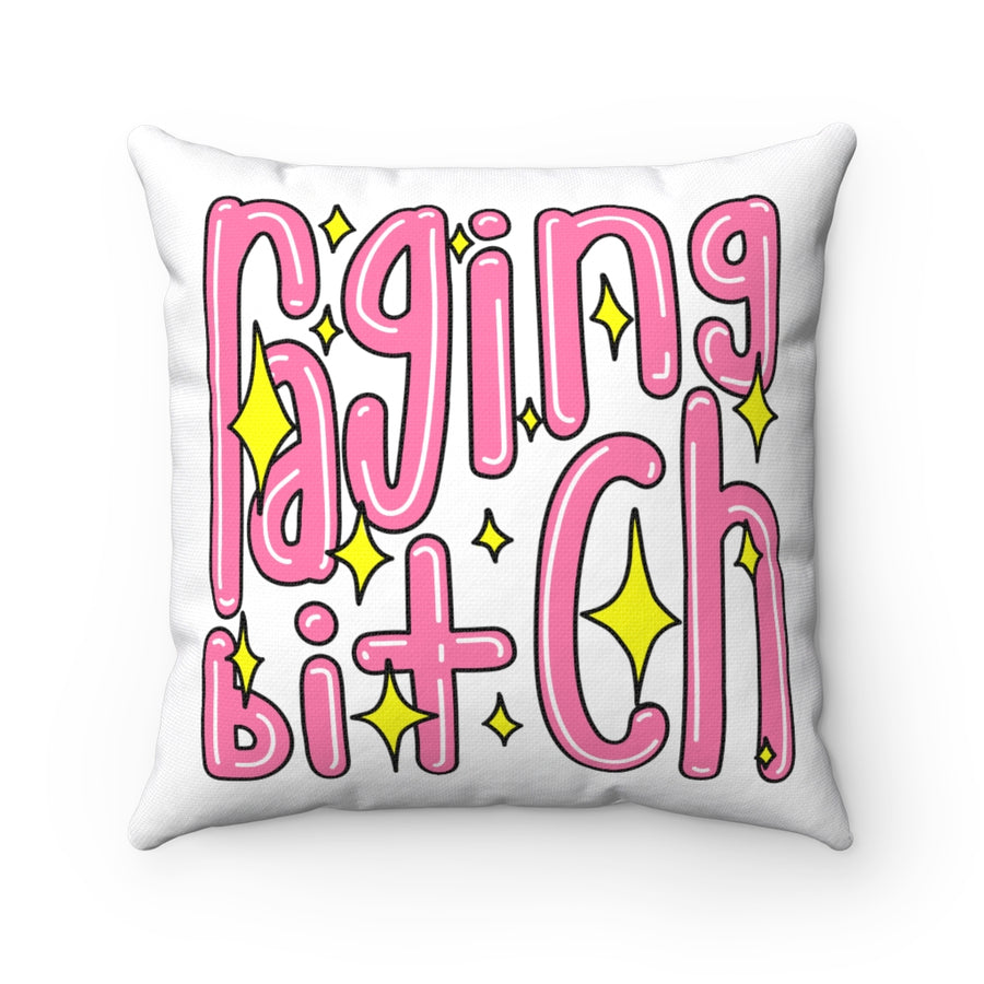 Raging Bitch Throw Pillow