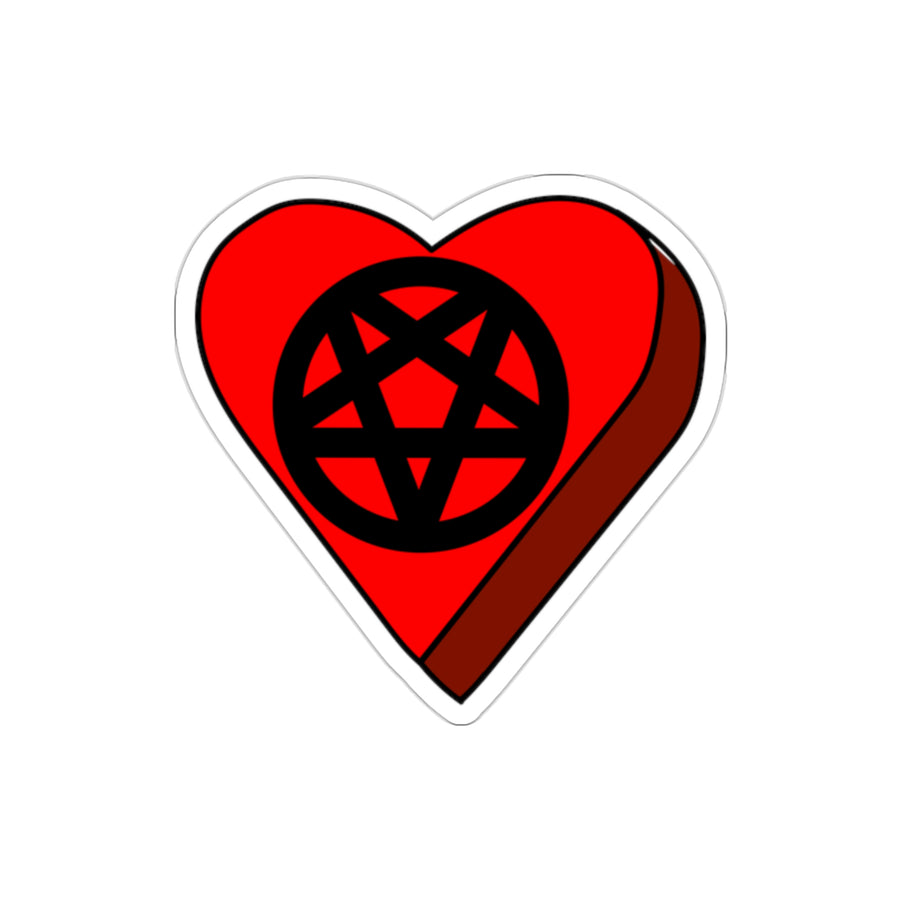 Pentagram Candy Heart Stickers