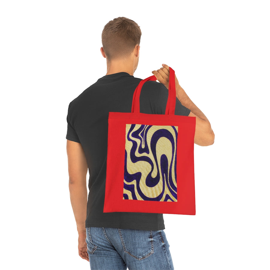 Purple & Gold Trippy Lines Tote Bag