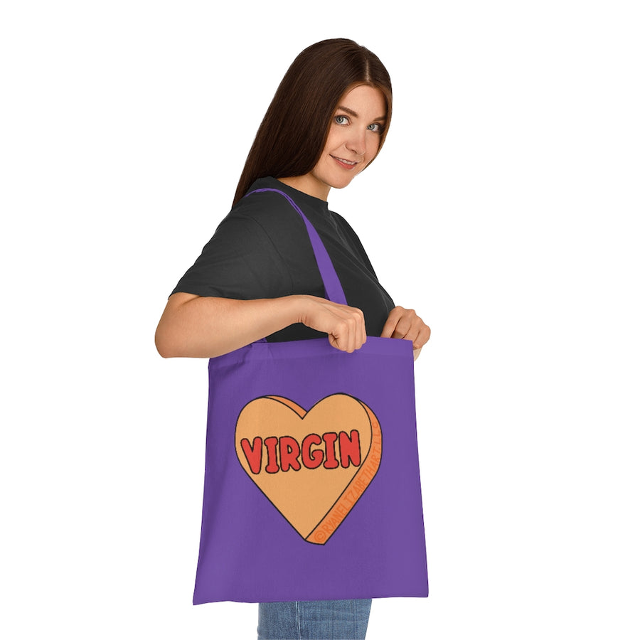 Virgin Candy Heart Tote Bag