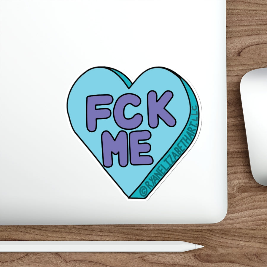 Fck Me Candy Heart Sticker