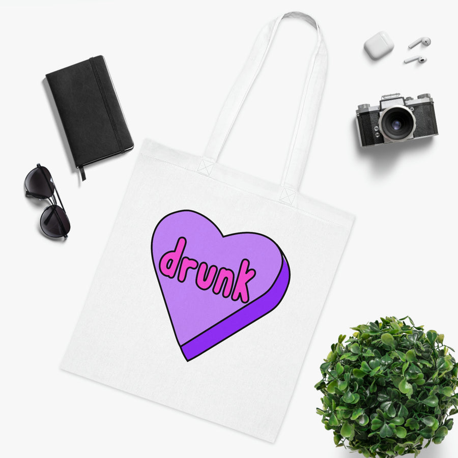 Drunk Candy Heart Tote Bag