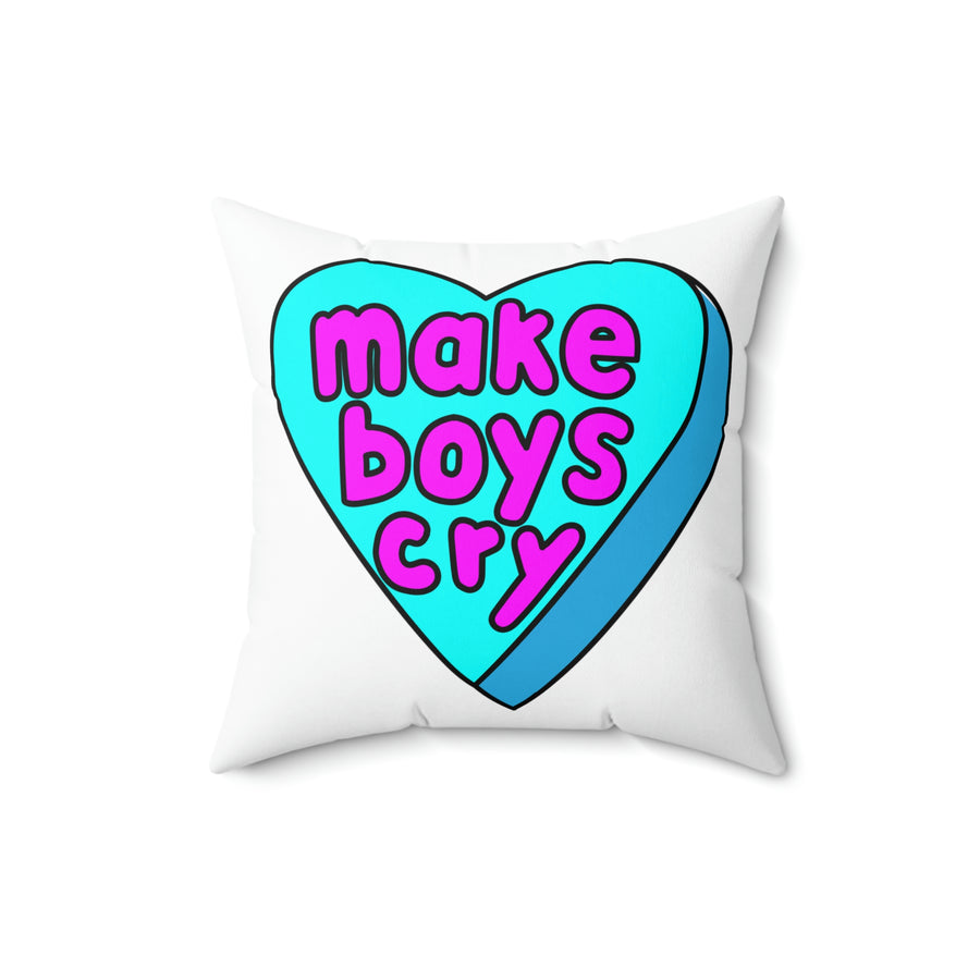 Make Boys Cry Candy Heart Pillow