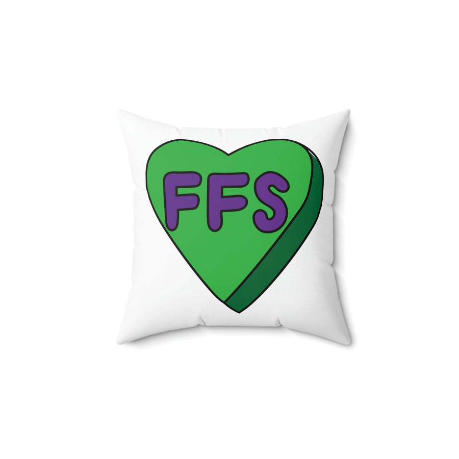 FFS Candy Heart Throw Pillow