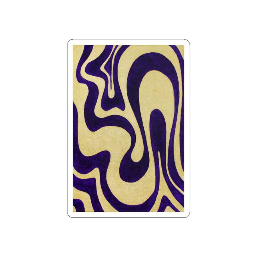 Purple & Gold Trippy Lines Stickers