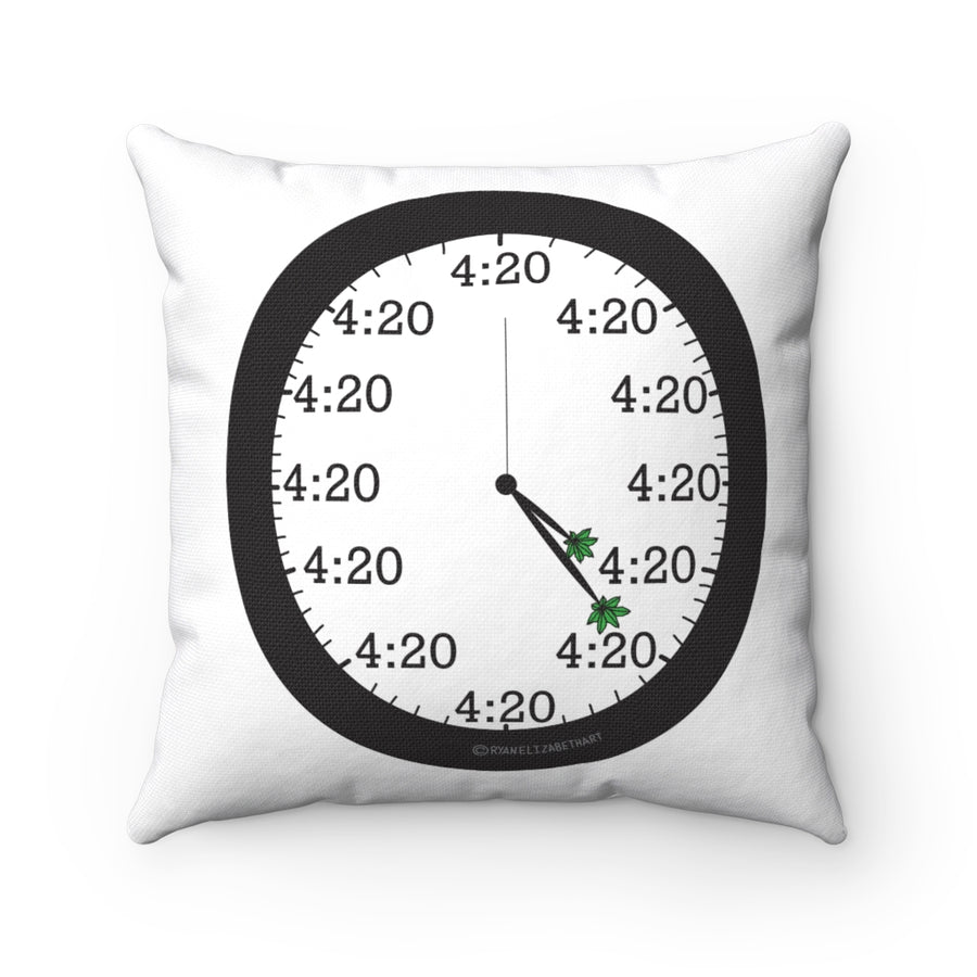 4:20 Clock Throw Pillow