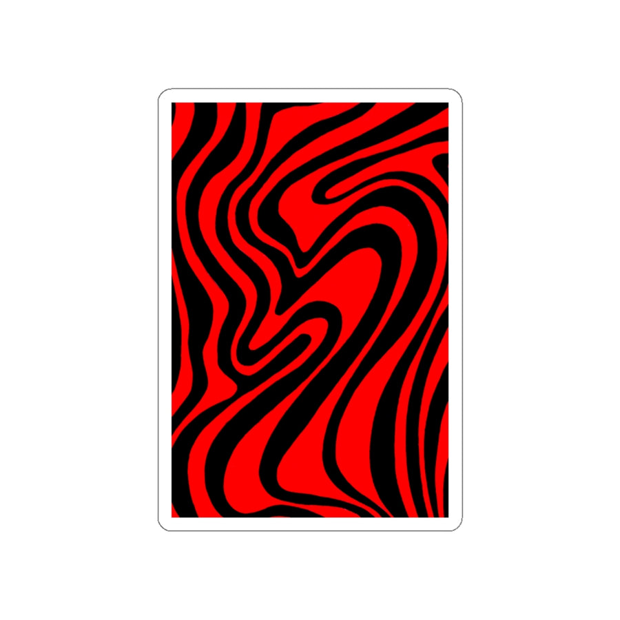 Red & Black Trippy Lines Stickers