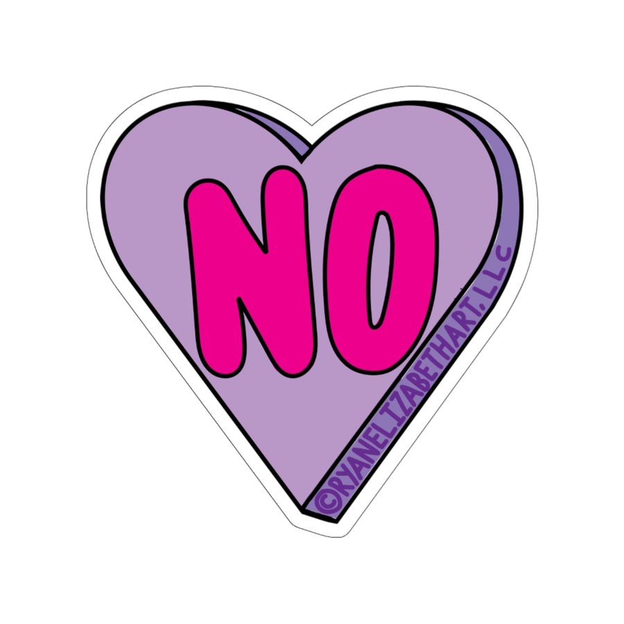 No Candy Heart Sticker