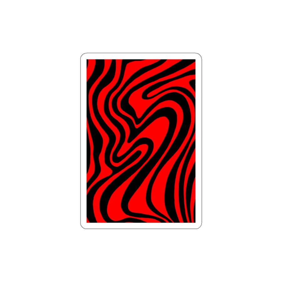 Red & Black Trippy Lines Stickers