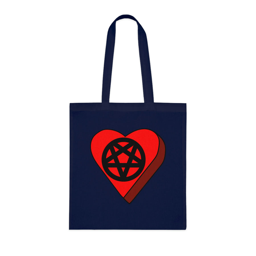 Pentagram Candy Heart Tote Bag