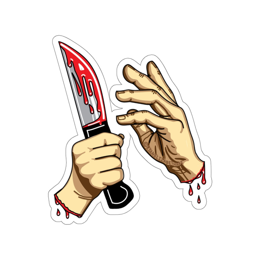 Hands & Knife Sticker