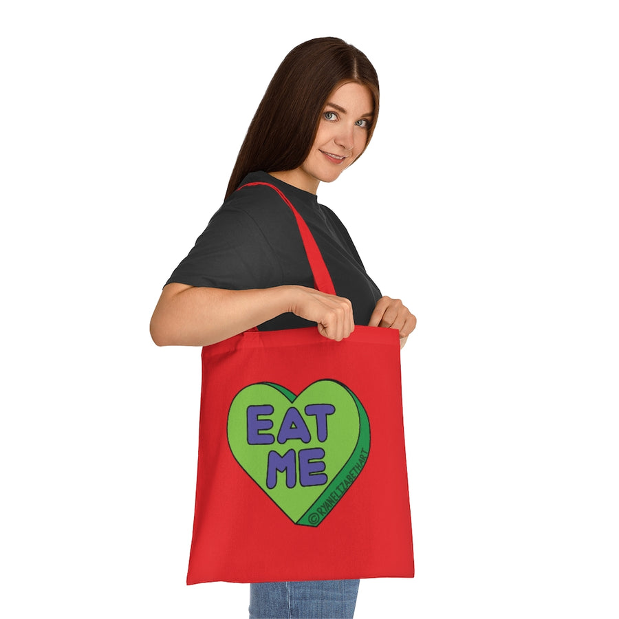 Eat Me Candy Heart Tote Bag