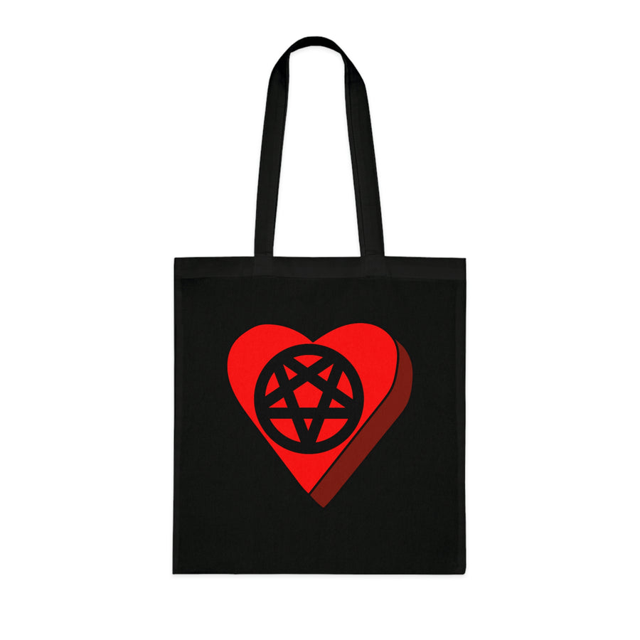 Pentagram Candy Heart Tote Bag