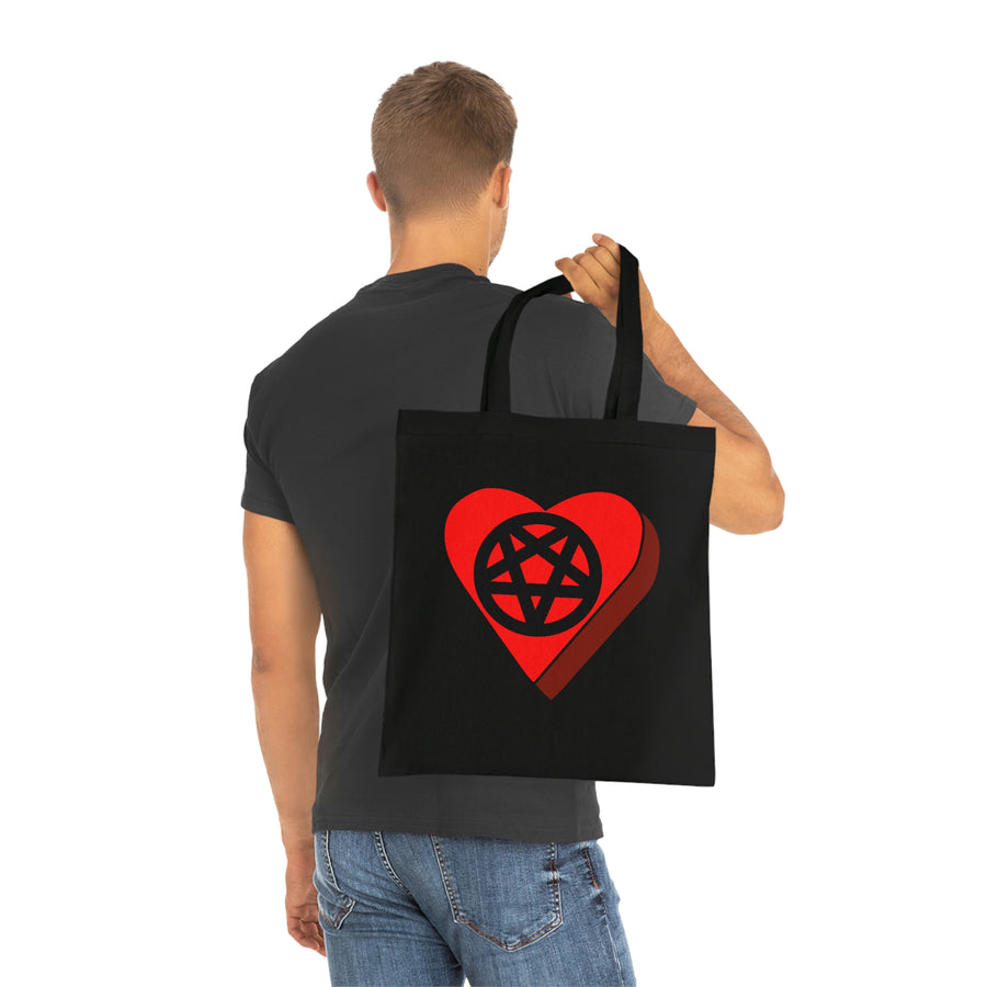 Pentagram Candy Heart Tote Bag