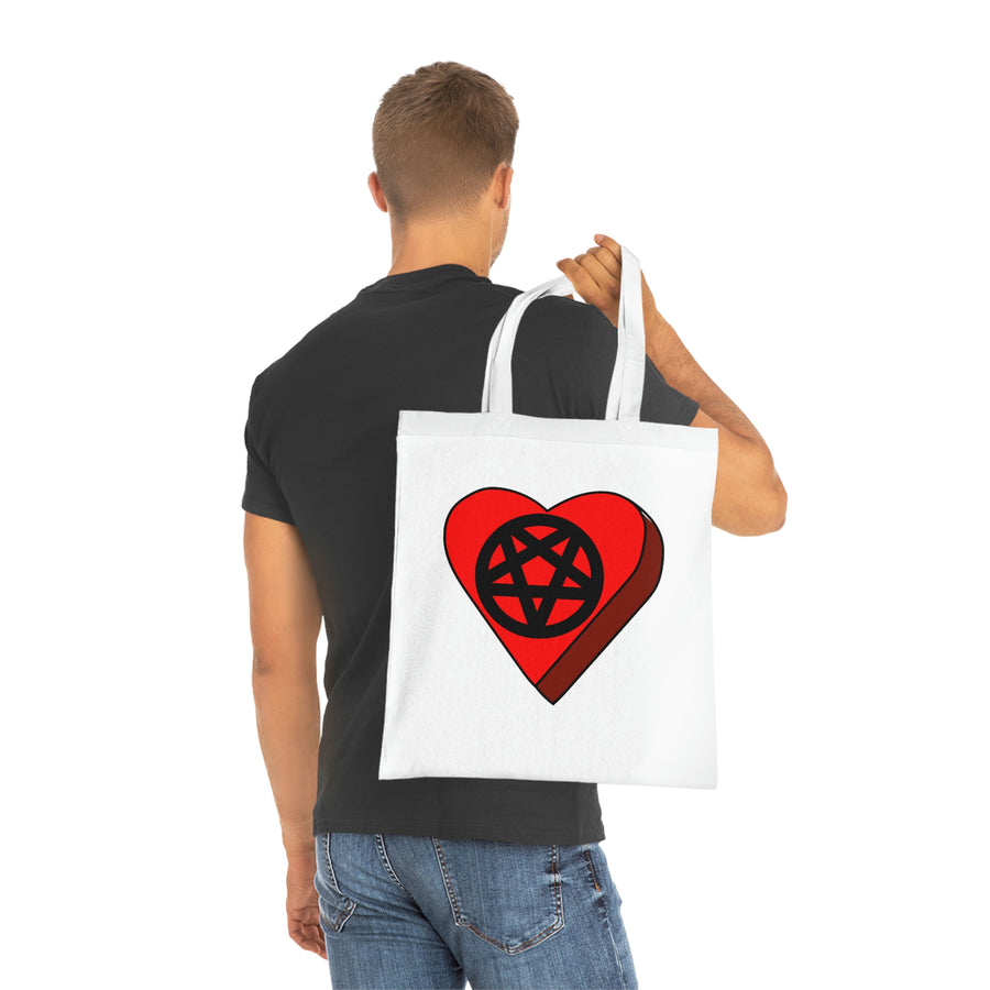 Pentagram Candy Heart Tote Bag