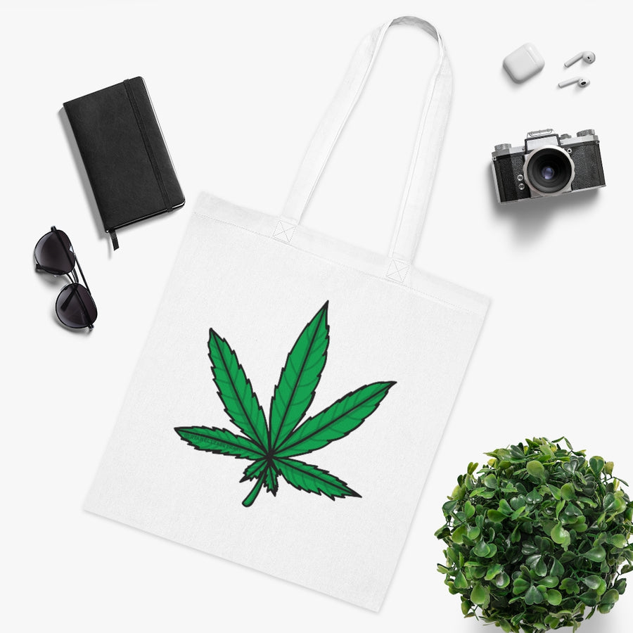 Weed Leaf Tote Bag