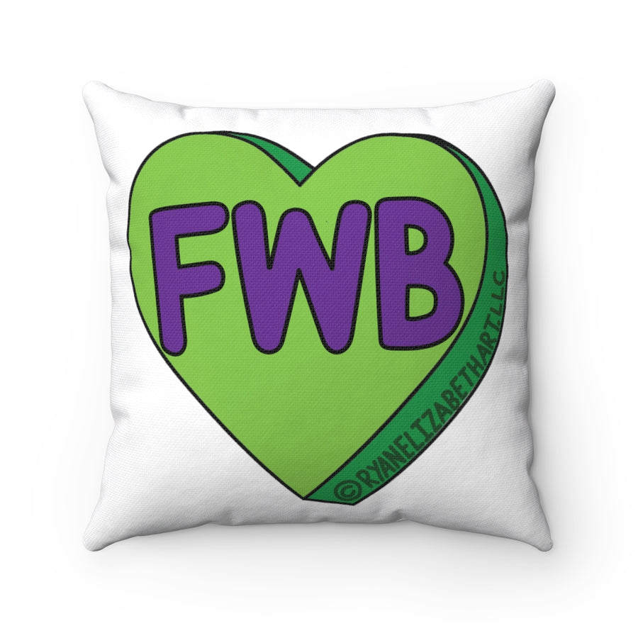 FWB Candy Heart Throw Pillow