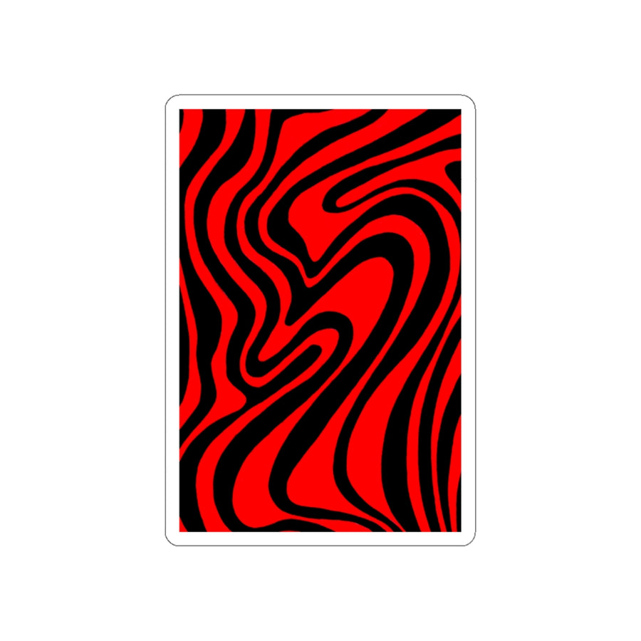 Red & Black Trippy Lines Stickers