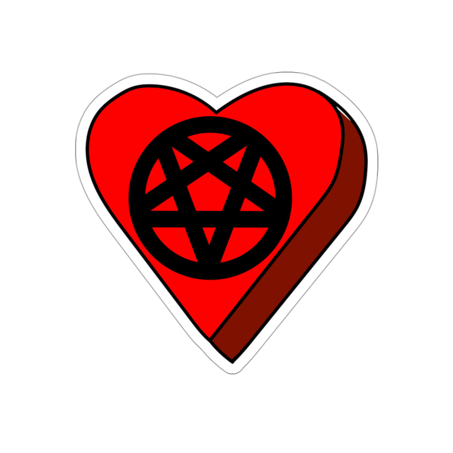 Pentagram Candy Heart Stickers