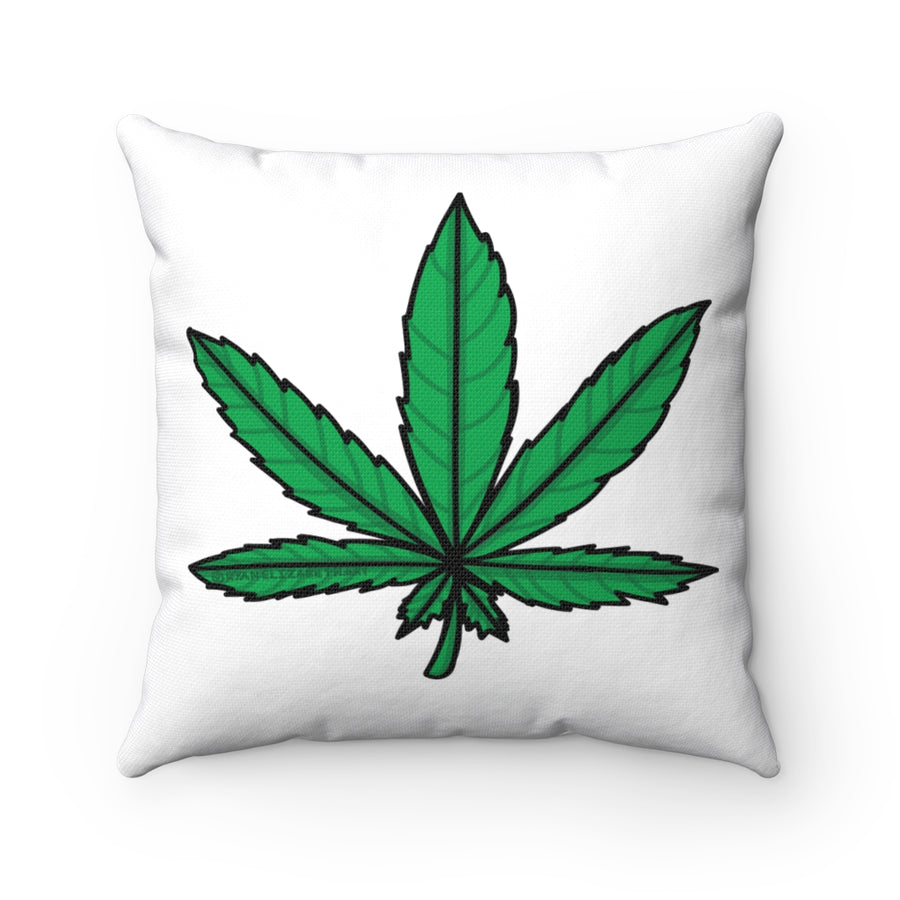 Weed Leaf Throw Pillow