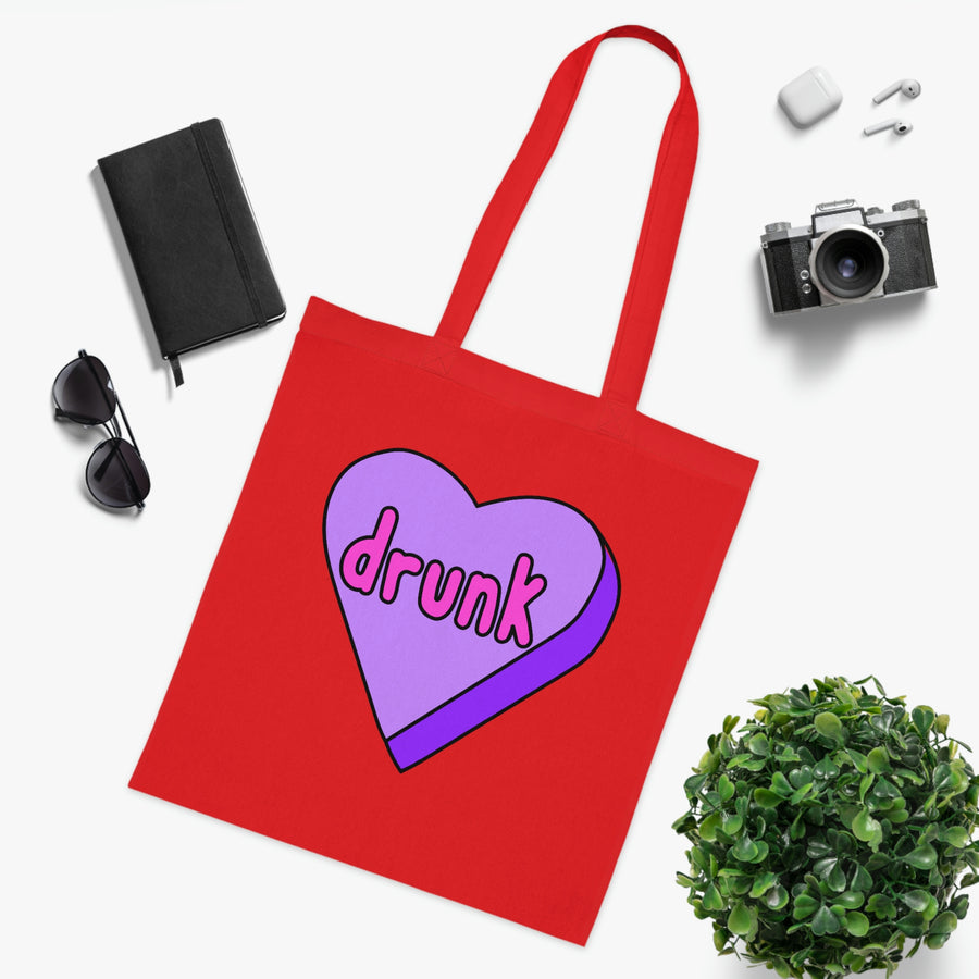 Drunk Candy Heart Tote Bag