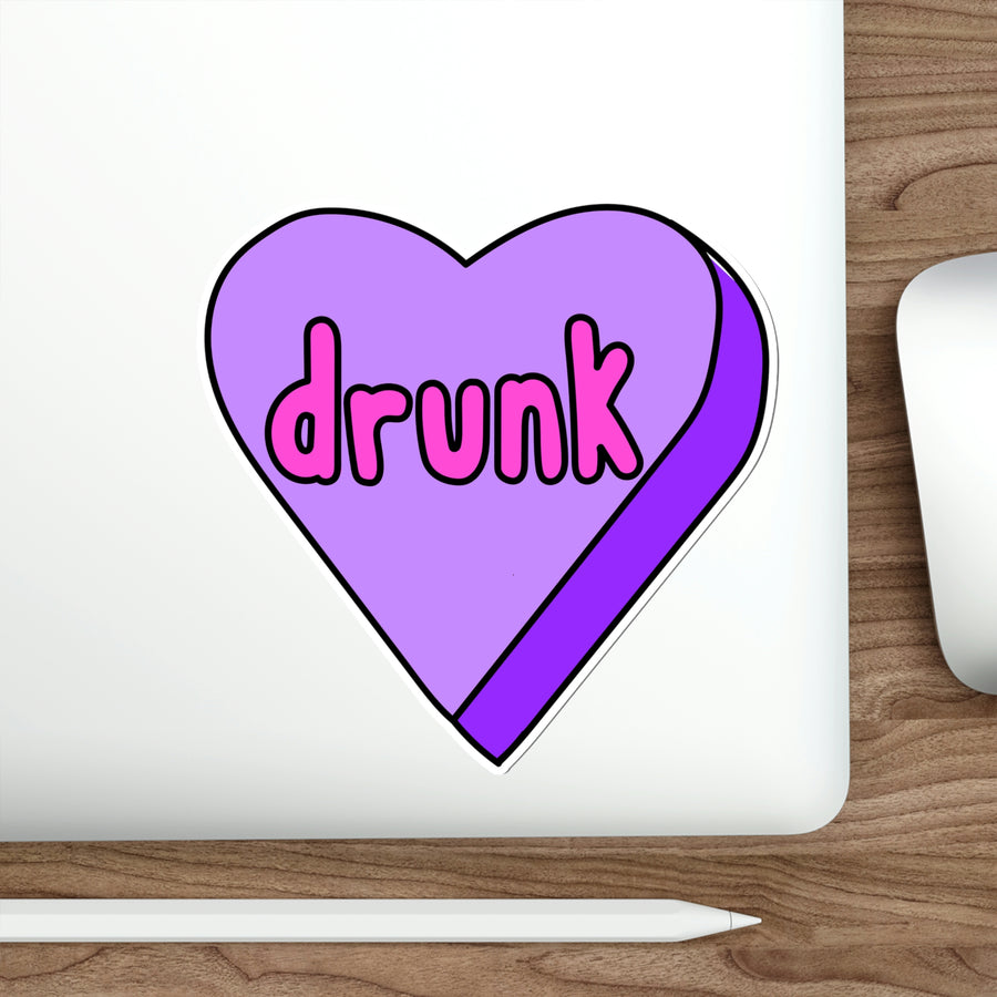 Drunk Candy Heart Stickers