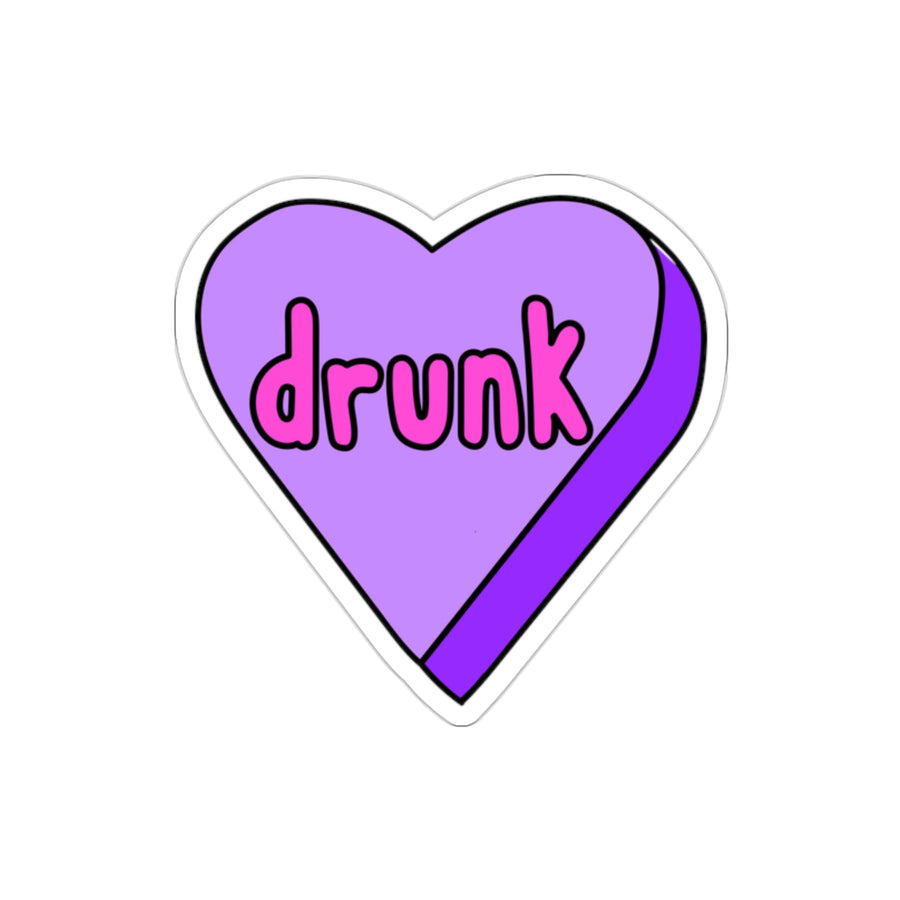 Drunk Candy Heart Stickers