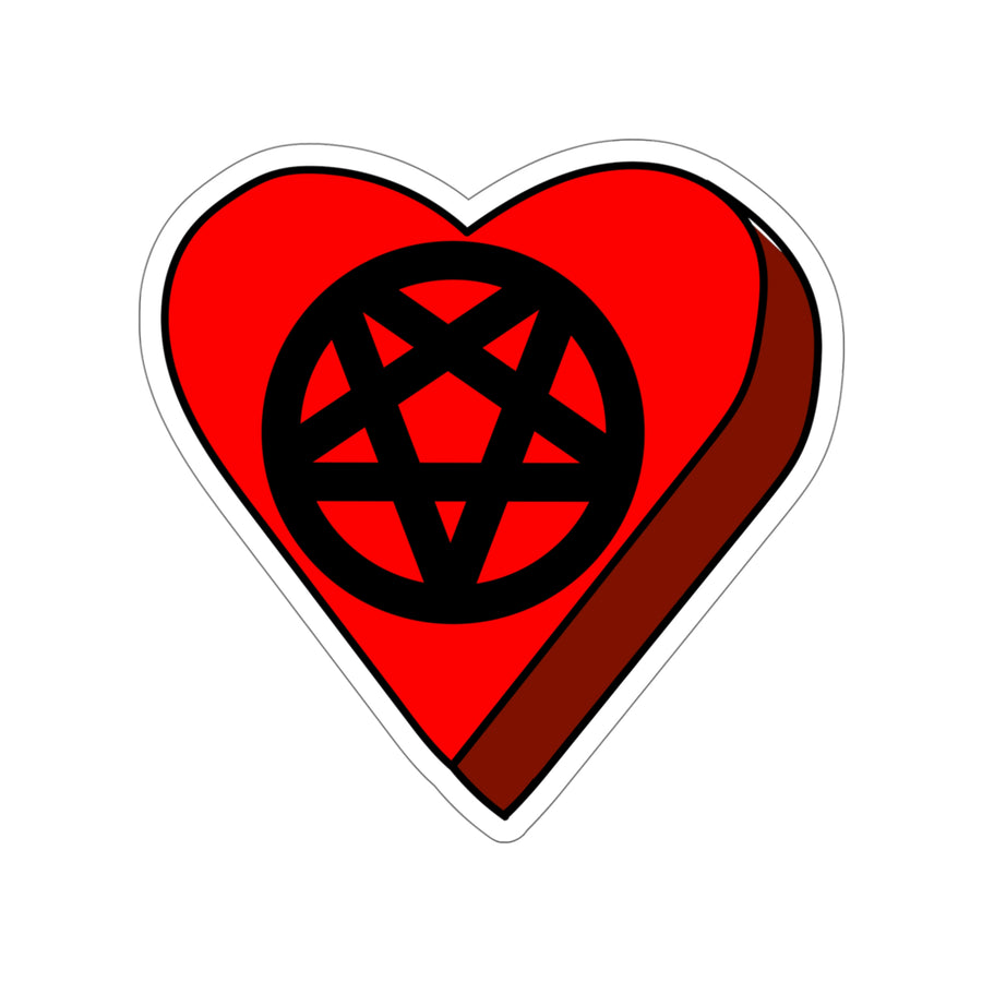 Pentagram Candy Heart Stickers