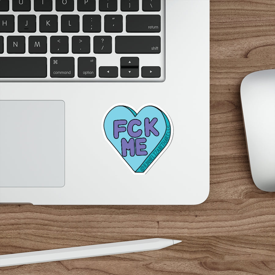 Fck Me Candy Heart Sticker