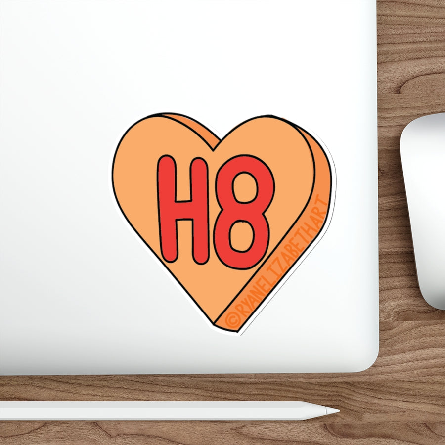 H8 Candy Heart Sticker