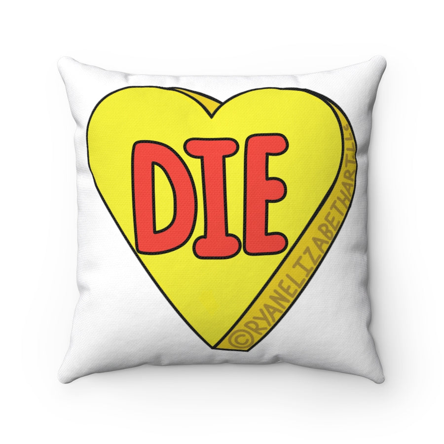 Die Candy Heart Throw Pillow