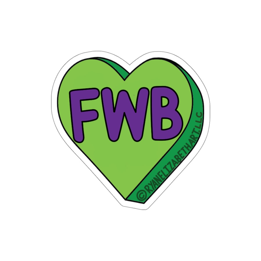 FWB Candy Heart Sticker