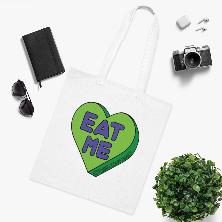 Eat Me Candy Heart Tote Bag