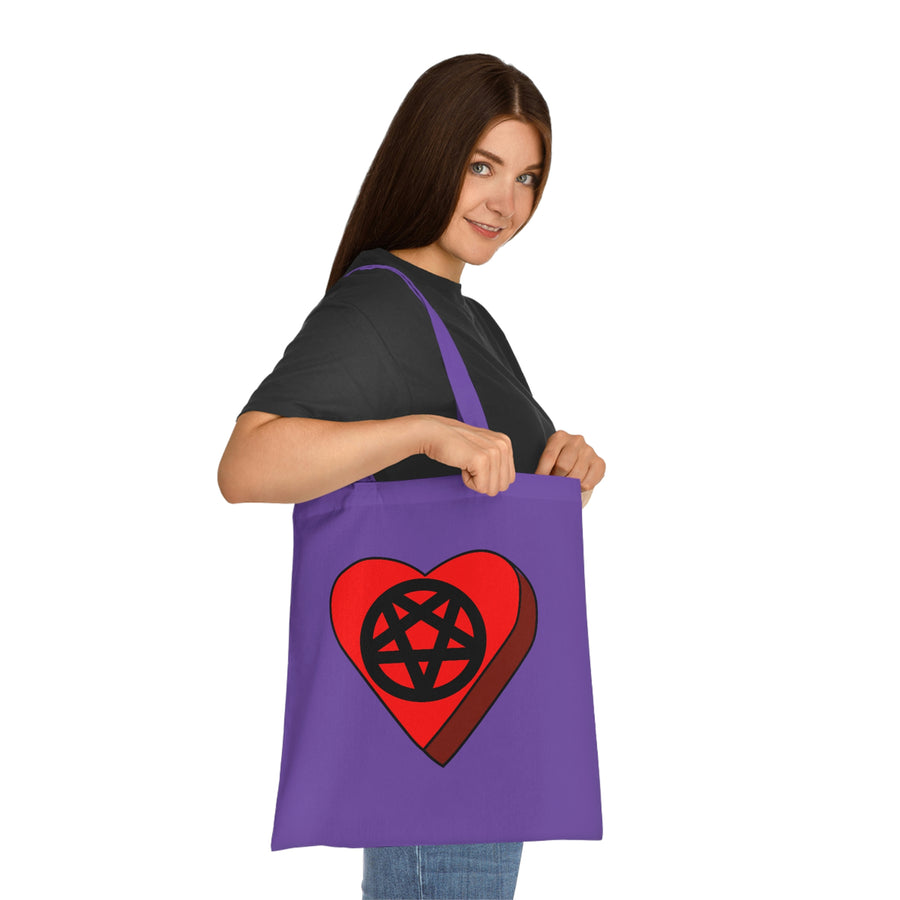 Pentagram Candy Heart Tote Bag