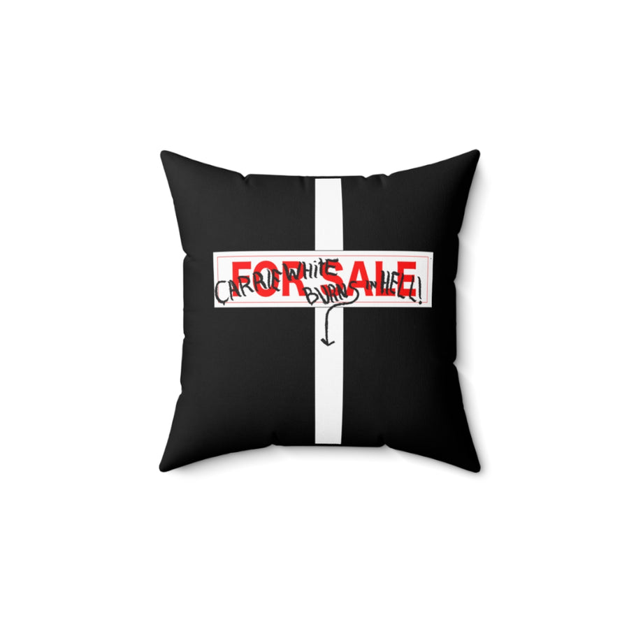 Carrie White Throw Pillow