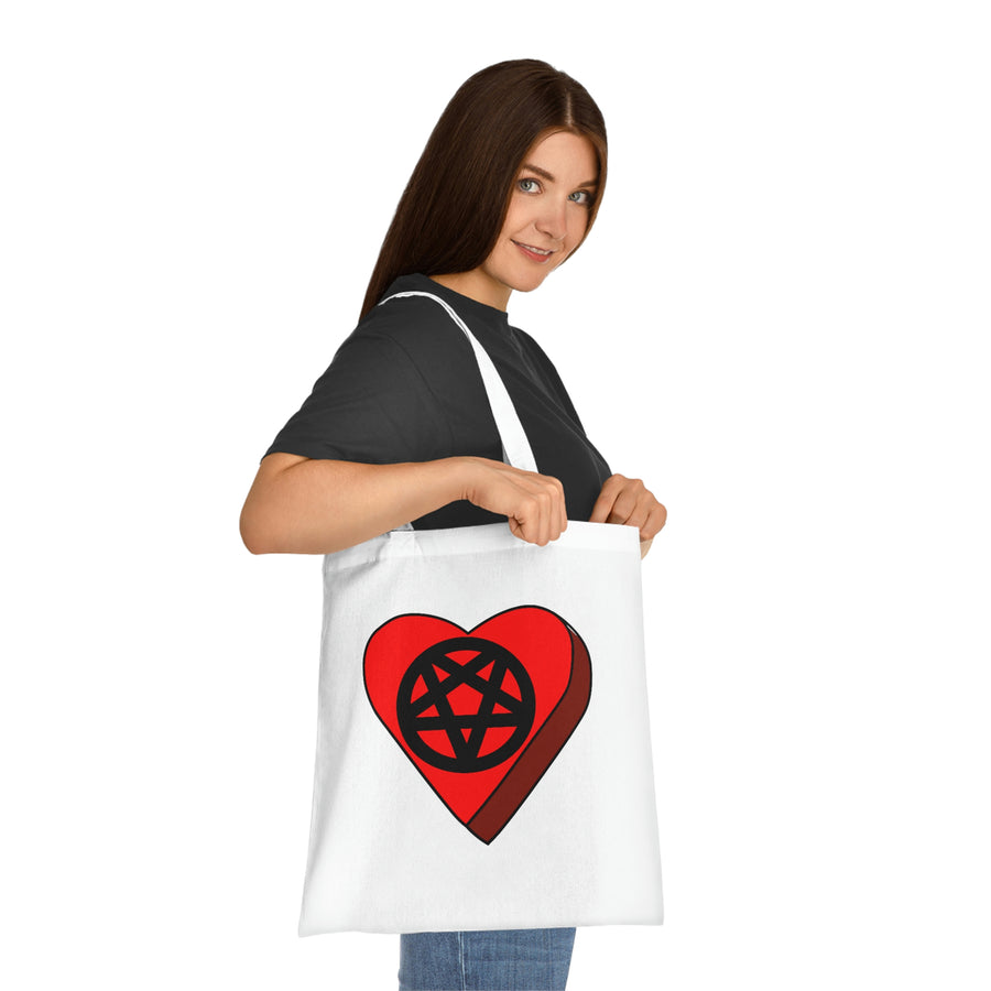 Pentagram Candy Heart Tote Bag