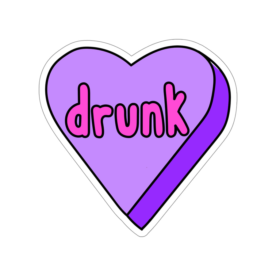 Drunk Candy Heart Stickers