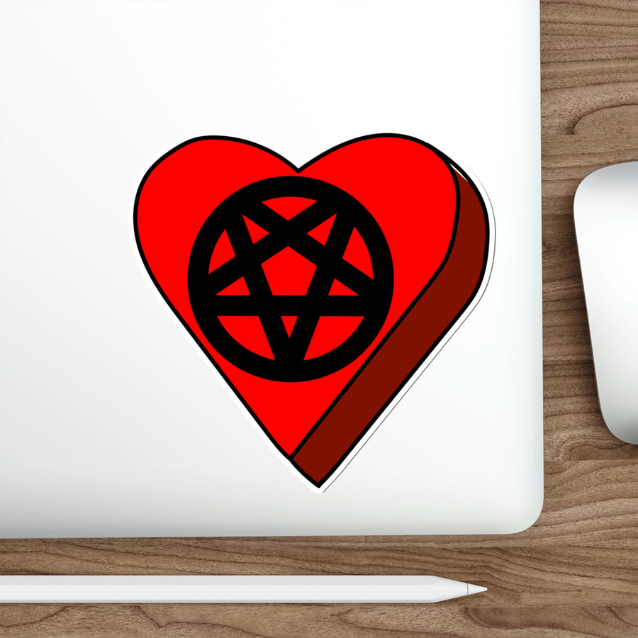 Pentagram Candy Heart Stickers