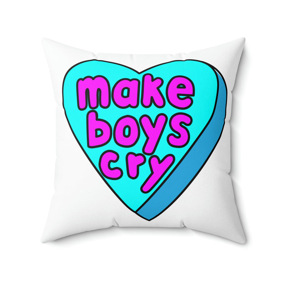 Make Boys Cry Candy Heart Pillow