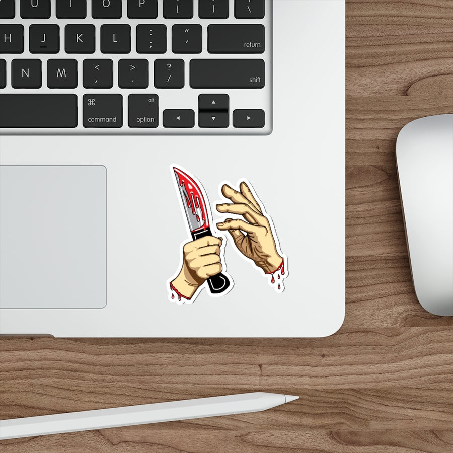 Hands & Knife Sticker