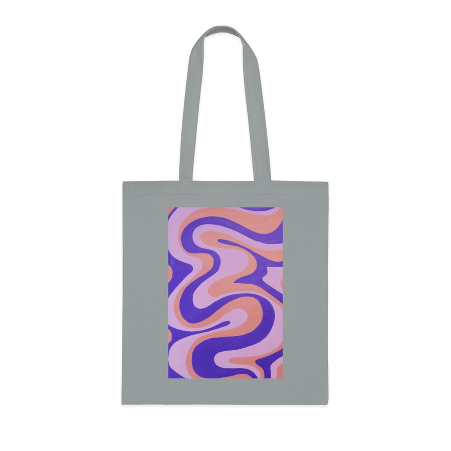 Purple, Orange & Pink trippy Lines Tote Bag