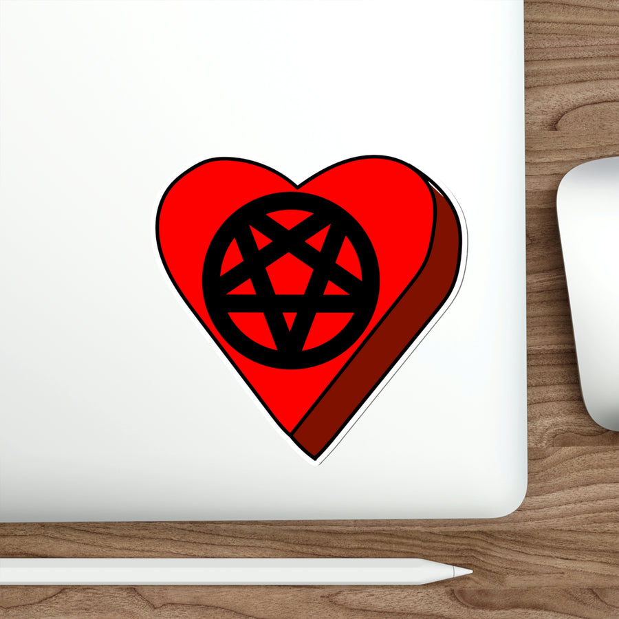 Pentagram Candy Heart Stickers