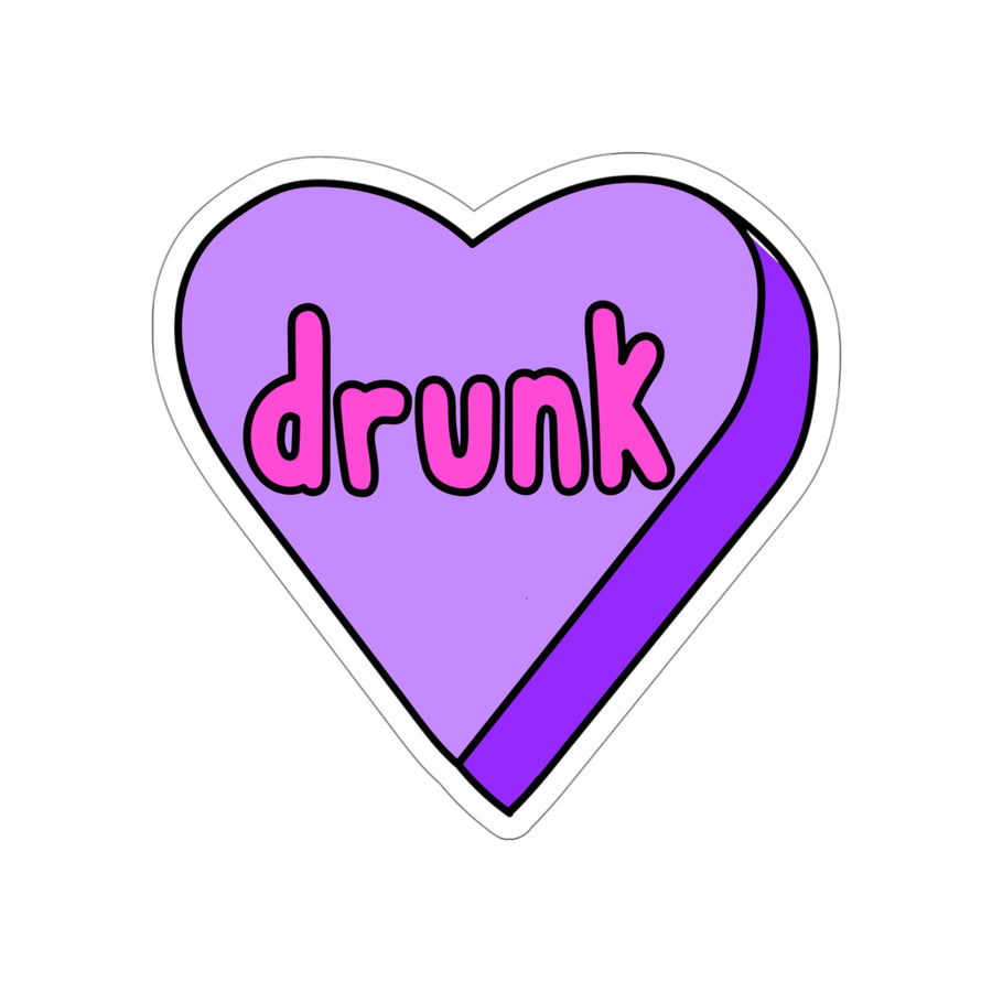 Drunk Candy Heart Stickers