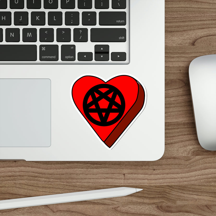 Pentagram Candy Heart Stickers